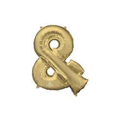 13in Air-Filled White Gold Letter (A-Z) Balloon