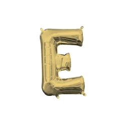 13in Air-Filled White Gold Letter (A-Z) Balloon