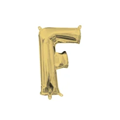 13in Air-Filled White Gold Letter (A-Z) Balloon