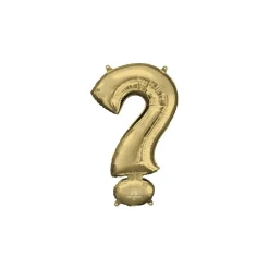 13in Air-Filled White Gold Letter (A-Z) Balloon