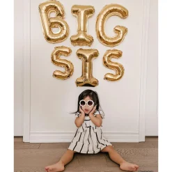 13in Air-Filled White Gold Letter (A-Z) Balloon