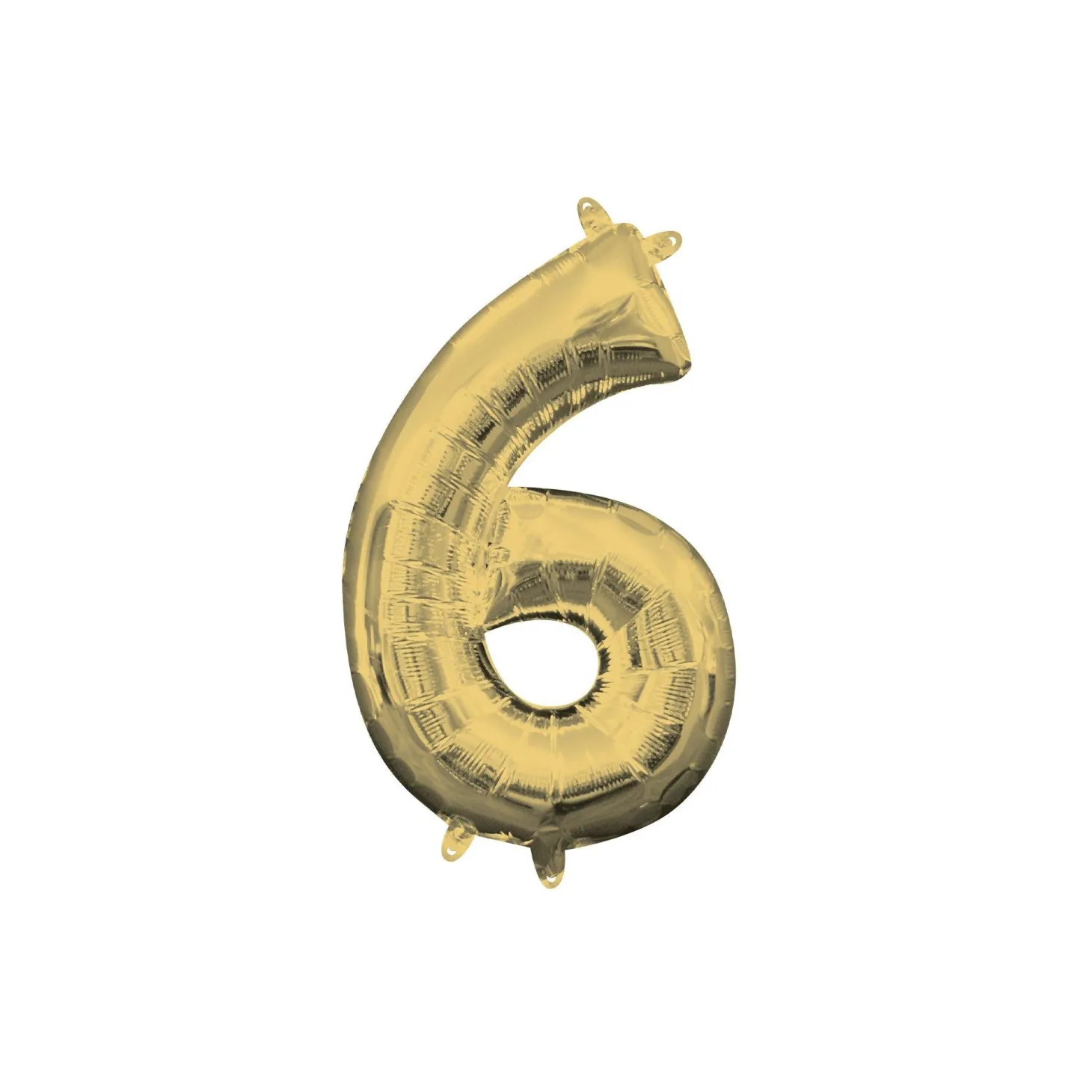 13in Air-Filled White Gold Number (0-9) Balloon