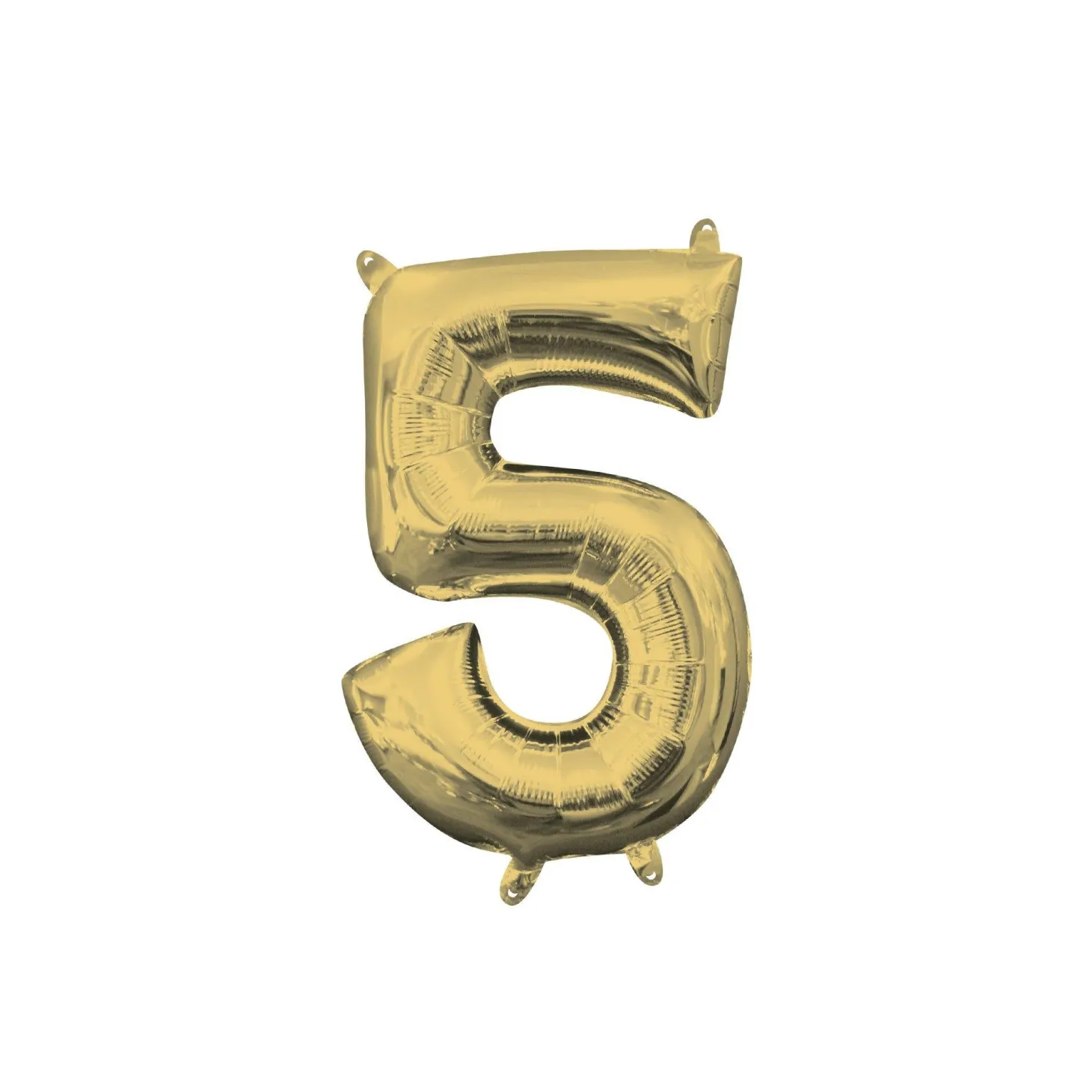13in Air-Filled White Gold Number (0-9) Balloon