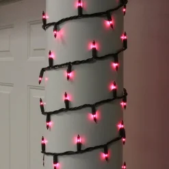 Incandescent Plastic String Lights, 100 Bulbs, 21ft, Assorted Colors