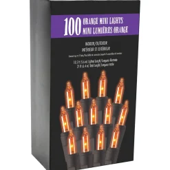 Incandescent Plastic String Lights, 100 Bulbs, 21ft, Assorted Colors