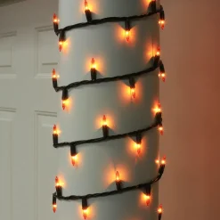 Incandescent Plastic String Lights, 100 Bulbs, 21ft, Assorted Colors
