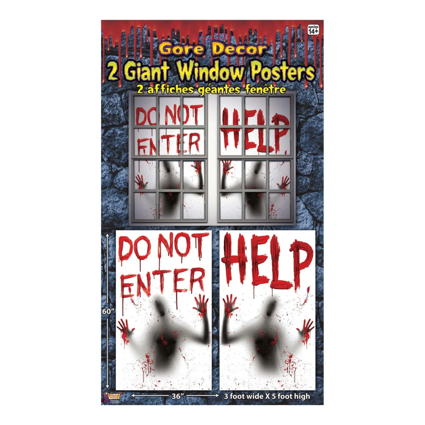 60-inch Bloody Window Poster Set