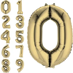 34in Number (0-9) Balloon, Assorted Colors