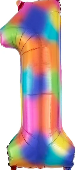 34in Number (0-9) Balloon, Assorted Colors