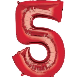 34in Number (0-9) Balloon, Assorted Colors