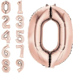 34in Number (0-9) Balloon, Assorted Colors
