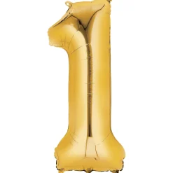 34in Number (0-9) Balloon, Assorted Colors