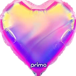 18in Pink Iridescent Heart Foil Balloon