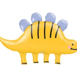 39in Yellow Dino Foil Balloon