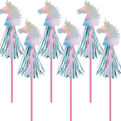 Iridescent Enchanted Unicorn Wands, 17in, 6ct