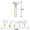 Iridescent Let's Get Pampered Cardstock & Foil Banner Set, 2pc - Spa Party