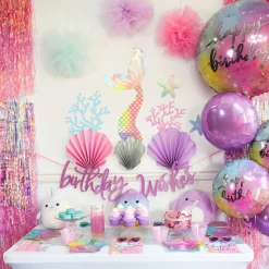 Iridescent Luminous Happy Birthday Foil Balloon, 18in