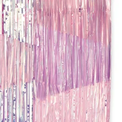 Iridescent Luminous Pastel Fringe Backdrop Curtain, 36in x 48in