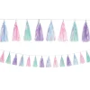 Iridescent Plastic & Tissue Paper Tassel Garland, 10ft