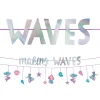 Iridescent Shimmering Mermaids Making Waves Banners, 12ft, 2ct