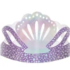 Iridescent Shimmering Mermaids Cardstock Tiaras, 7.75in, 8ct