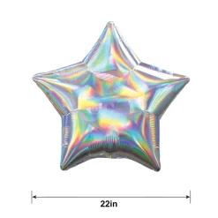 Iridescent Star Balloon, Assorted Colors