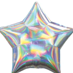 Iridescent Star Balloon, Assorted Colors