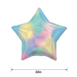 Iridescent Star Balloon, Assorted Colors