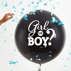 It's a Boy Gender Reveal Balloon with Blue Confetti, 24in