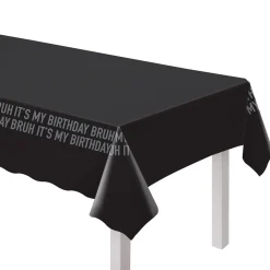 It's My Birthday Bruh Plastic Table Cover, 54in x 96in