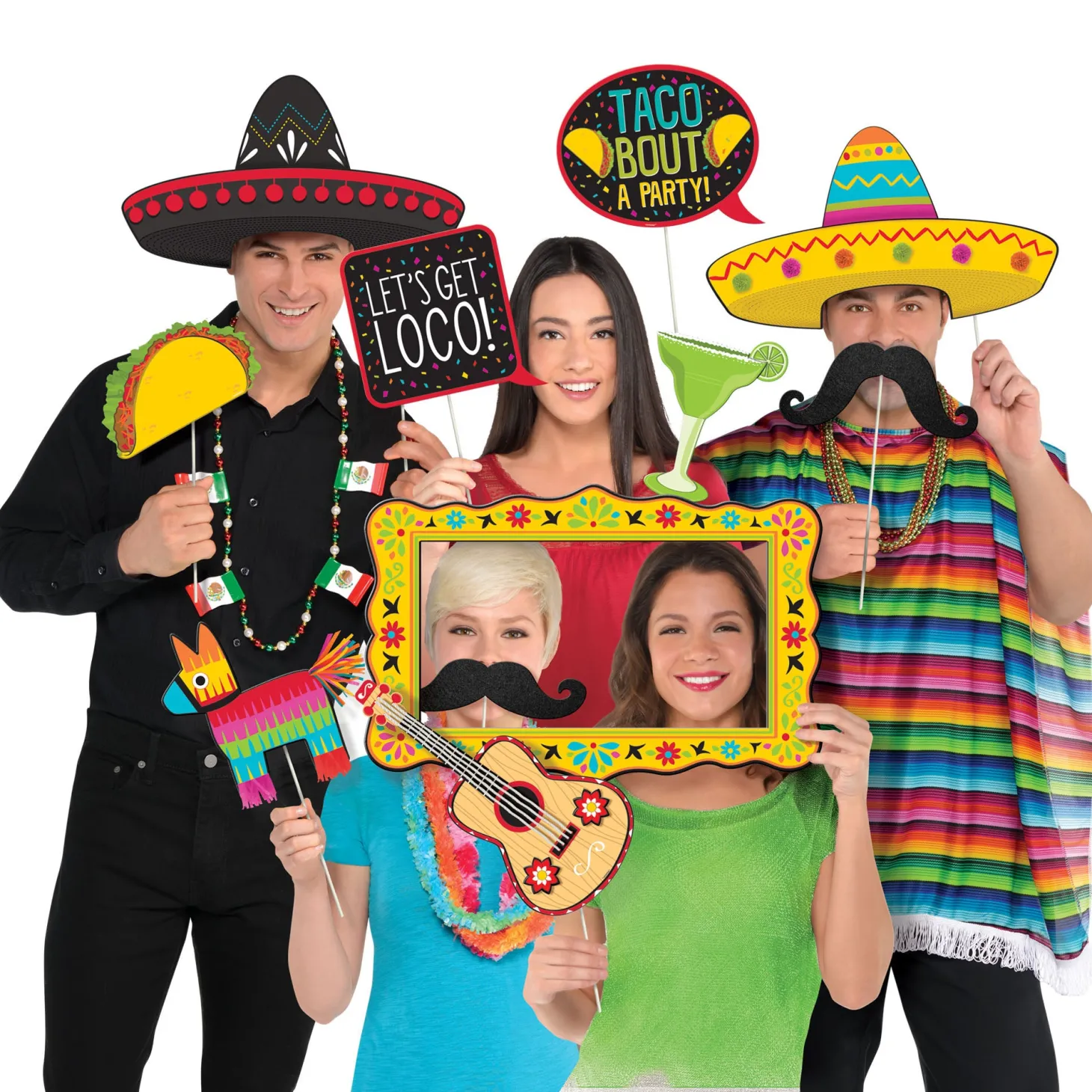 Jumbo Fiesta Photo Booth Props 12ct