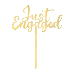 Just Engaged Acrylic Cake Topper
