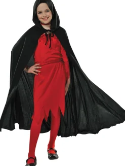 Kids' Black Hooded Cape