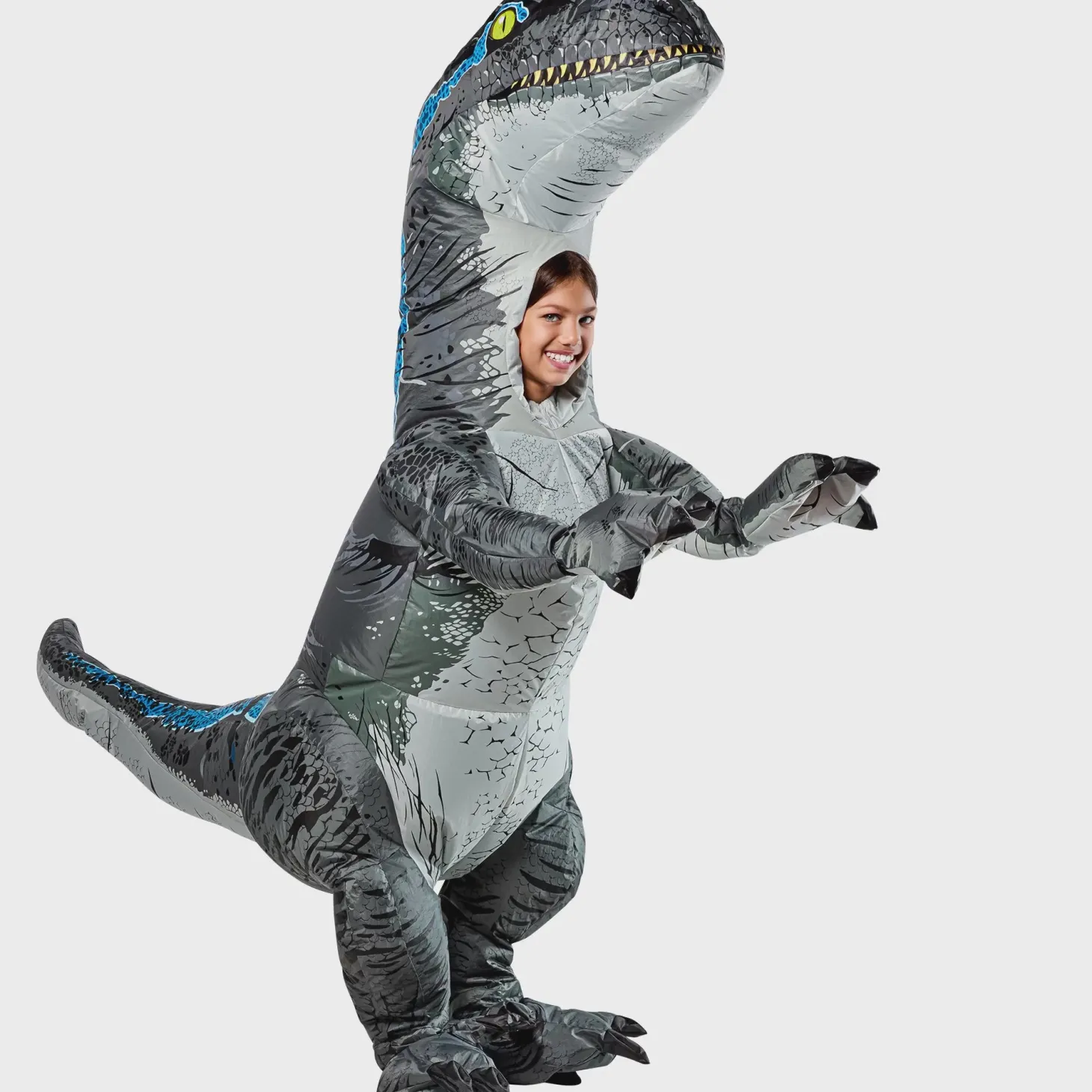Kids' Blue Velociraptor Inflatable Costume - Jurassic World