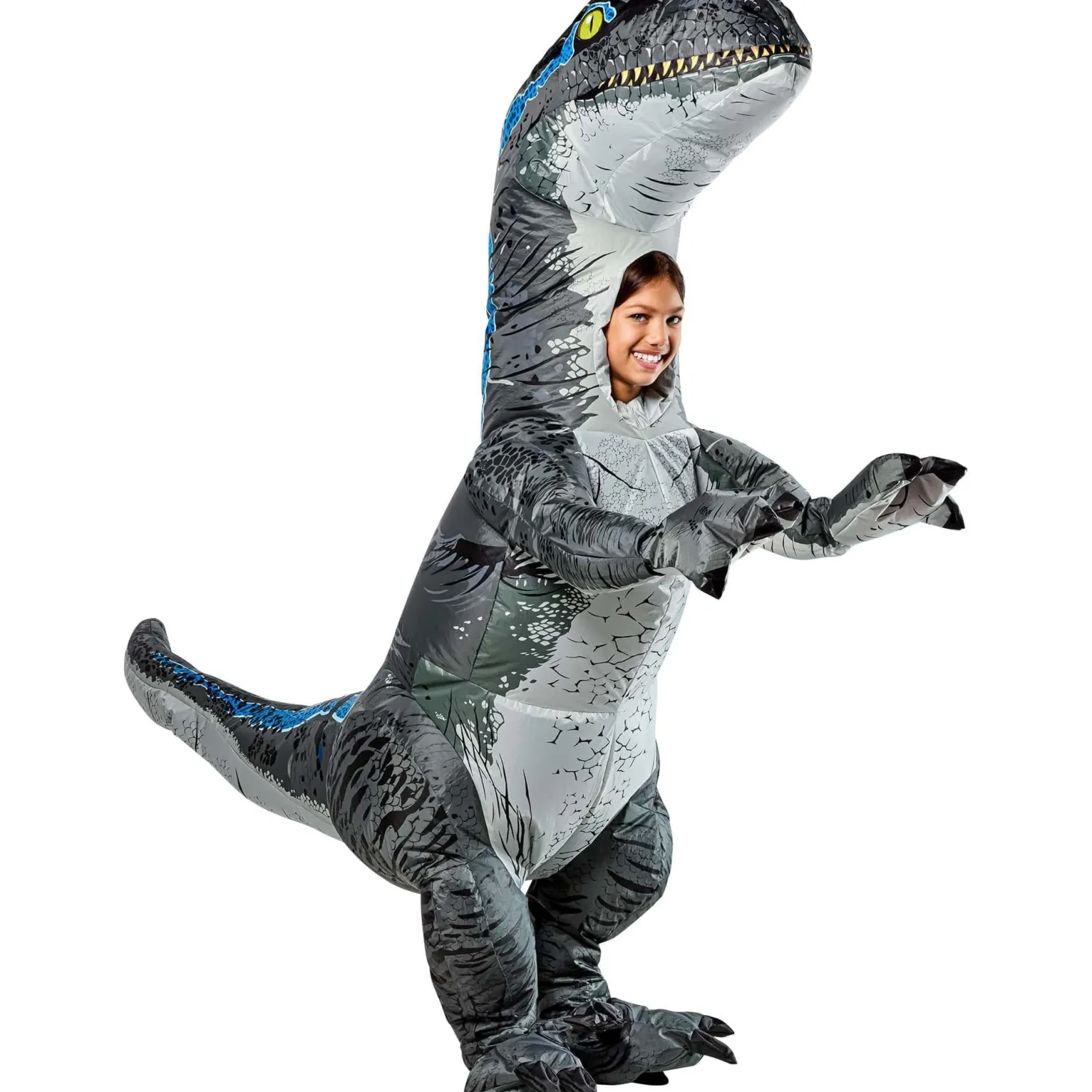 Kids' Blue Velociraptor Inflatable Costume - Jurassic World