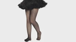 Kids' Fishnet Tights, Black