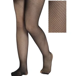 Kids' Fishnet Tights, Black