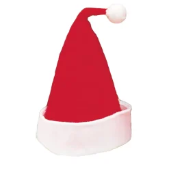Kids' Red and White Plush Santa Hat