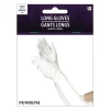 Kids' White Elbow Gloves