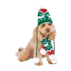 Knit Christmas Pom Pom Pet Hat