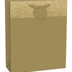 Large Glitter & Matte Gift Bag 10 1/2in x 13in, Assorted Colors