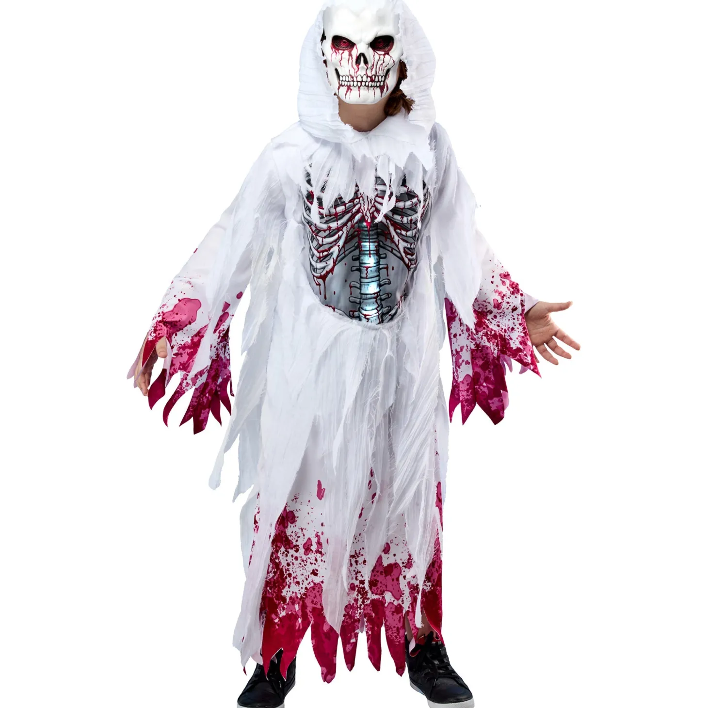Light Up Bloody Ghost Costume for Boys