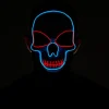 Light-Up Blue & Red Skull Face Mask