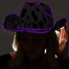 Light-Up Cow Print Cowboy Hat