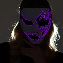 Light-Up Pink Doll Face Mask