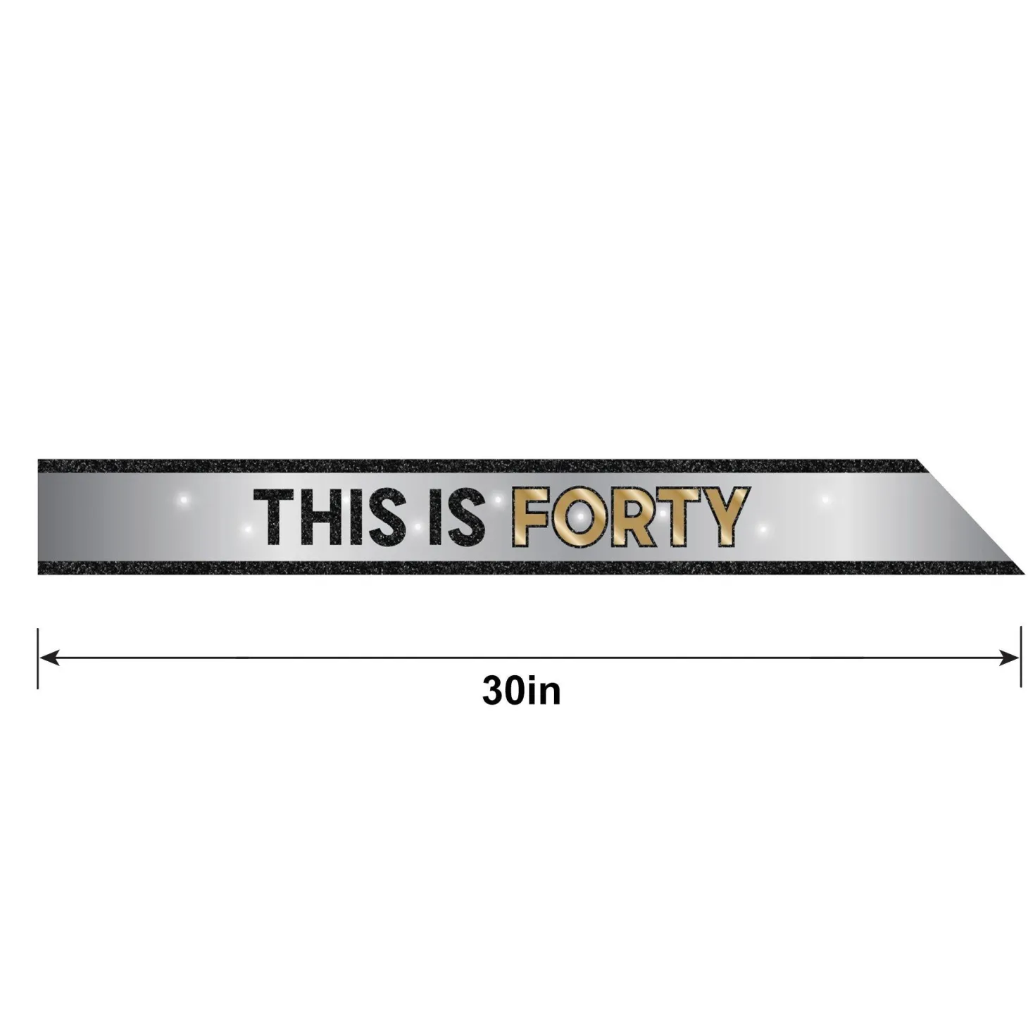 Light-Up This Is Forty Sash, 30in