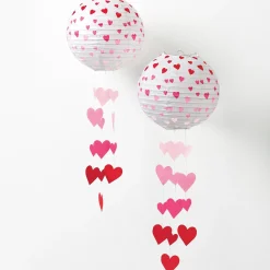 Light-Up Valentine's Day Hearts Paper Lanterns, 9.5in, 2ct