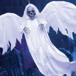 Light-Up White Winged Reaper Decoration
