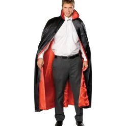 Long Black Cape With Red Lining