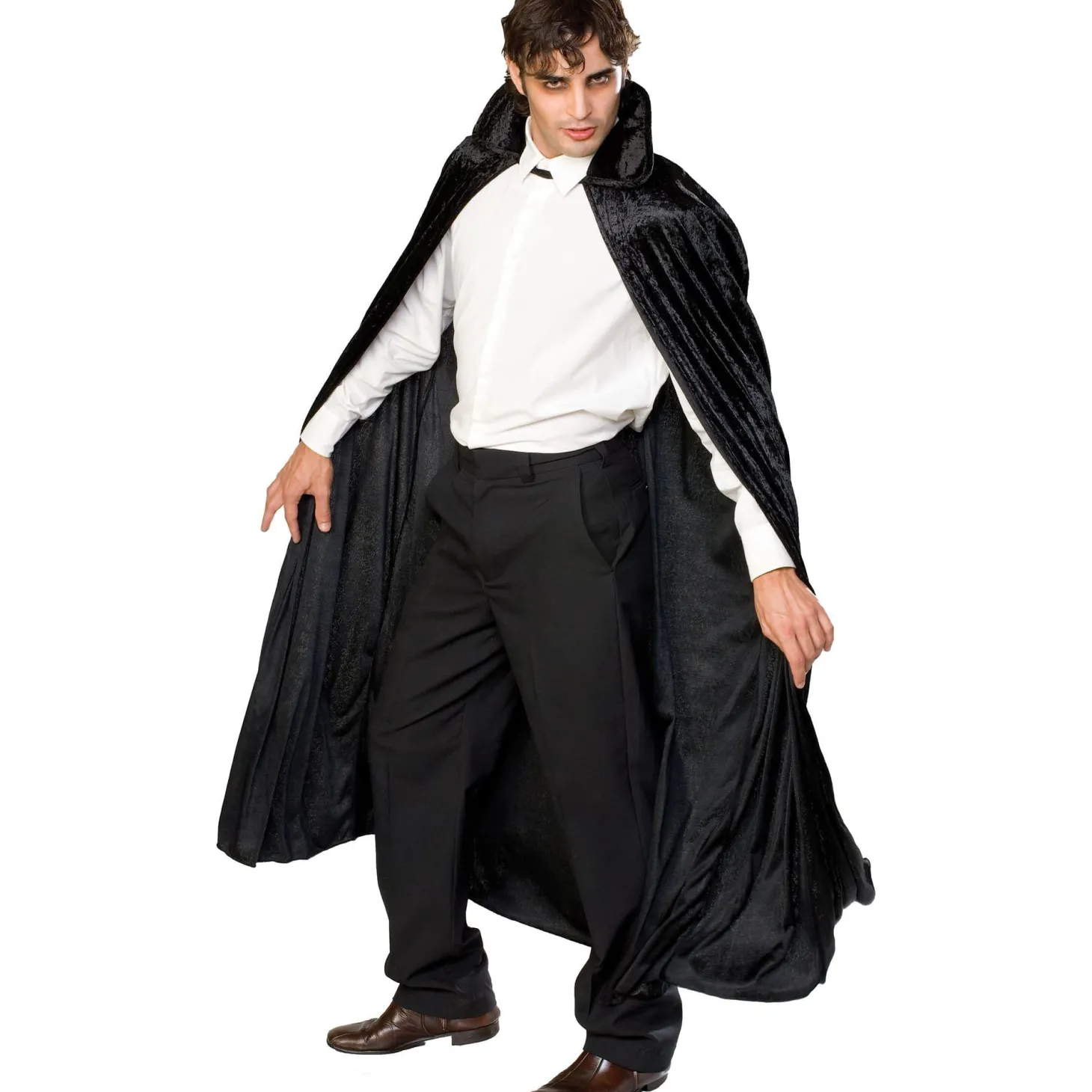 Long Crushed Velvet Cape